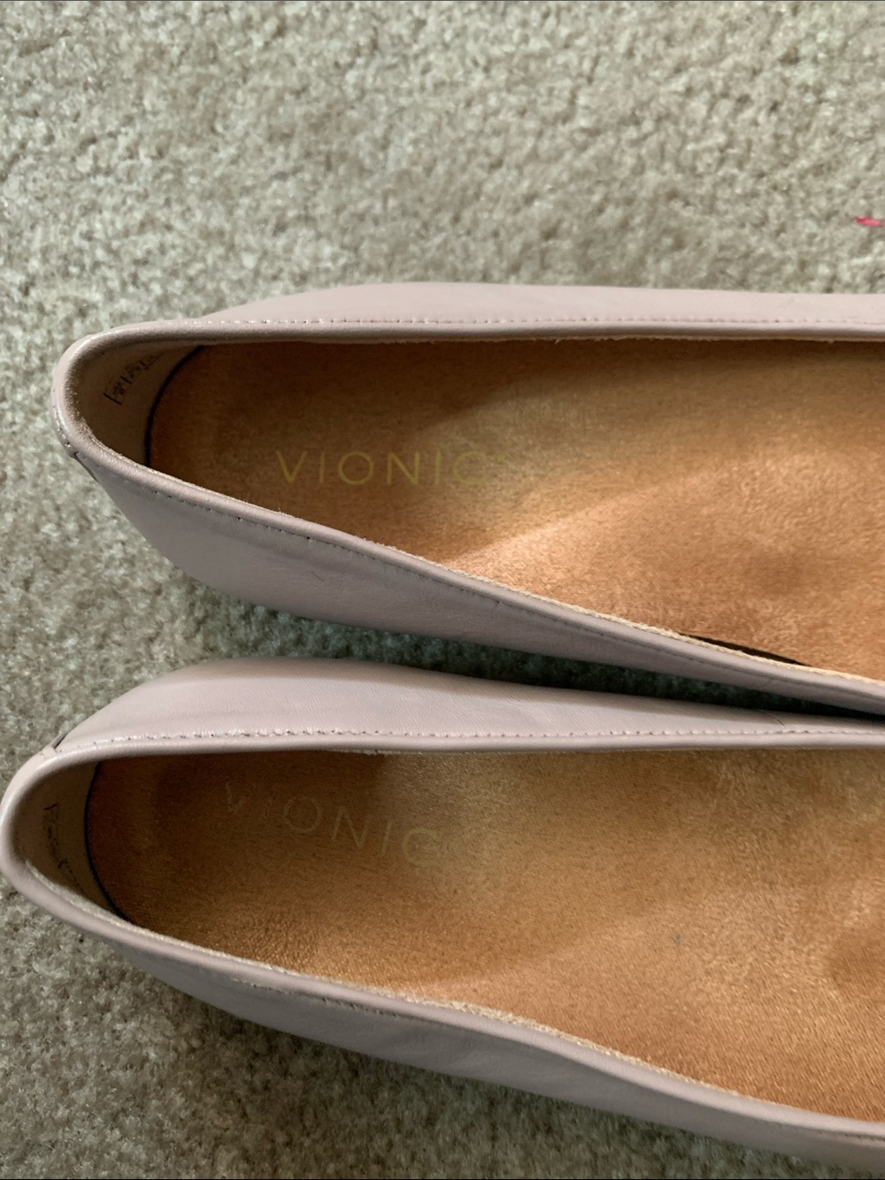 Vionic Klara Women’s Ballet Flats Sz 8 Light Lavender Leather Slip—on Coquette - Picture 4 of 14